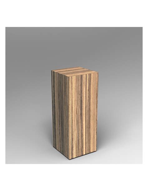 Zebrano Hard Wood Veneered Plinth By Artplinths 100h X 40wd