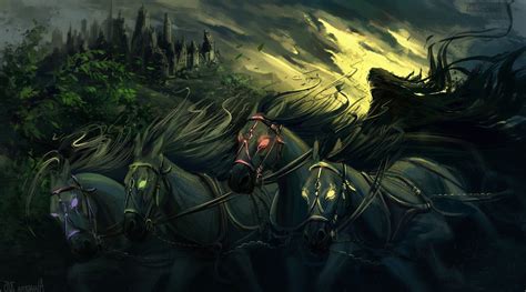 Grim Reaper Fantasy Art Horse Artwork Death Four Horsemen Of The