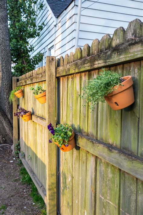 How To Make A Fence Herb Garden With Terra Cotta Pots