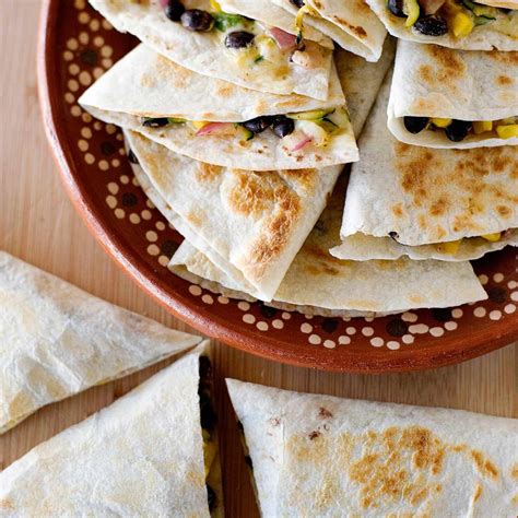 Zucchini Corn Black Bean And Jack Cheese Quesadillas Recipe Quick