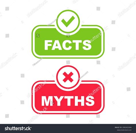 Myths Facts Myths Vs Facts Banners Stock Vector Royalty Free