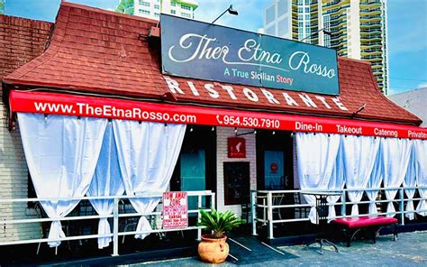 The Etna Rosso Italian Restaurant On Ocean Blvd Fort Lauderdale