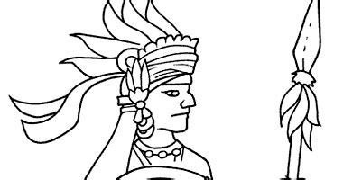 Tipos de grecas mayas y aztecas. Guerrero Azteca ~ 4 Dibujo