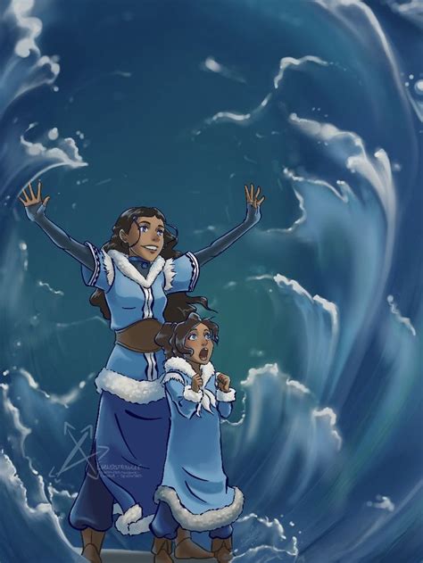 Katara Teaching Her Daughter Avatar Airbender Avatar Cartoon Avatar