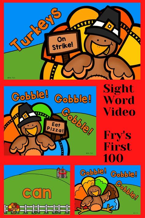 sight word practice video fry s first 100 thanksgiving sight word practice sight words