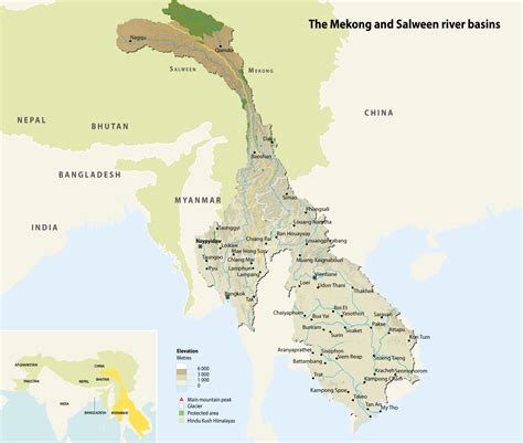 Mekong River On World Map Maping Resources