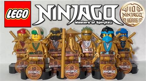 Every 10th Anniversary Lego Ninjago Minifigure Golden Youtube