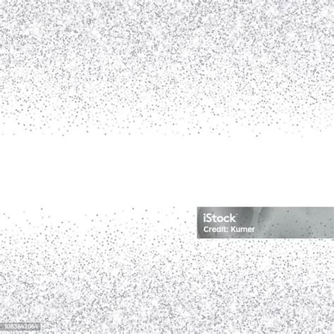 Vector Falling In Lines Silver Glitter Confetti Dots Stock Illustration