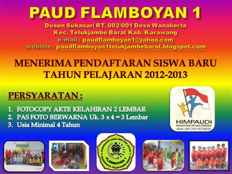 Banner pendaftaran prasekolah dan tahun 1 sesi 2021. PAUD FLAMBOYAN 1: PENDAFTARAN SISWA BARU, TAHUN PELAJARAN ...