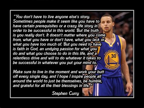 Stephen Curry Humble And Grateful Motivational Quote Poster