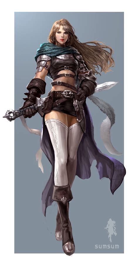 F Barbarian Med Armor Cloak Greatsword 7 Ft 6 Tall Lg 861 Female