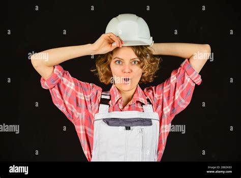 Warehouse Woman Worker Woman Builder In Hardhat Girl Engineer Or