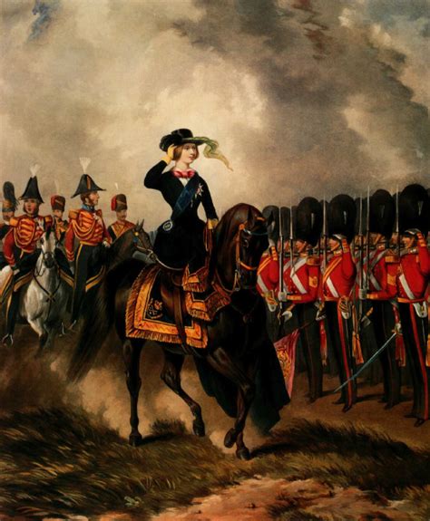English History A Young Queen Victoria Inspects The 1st Regiment