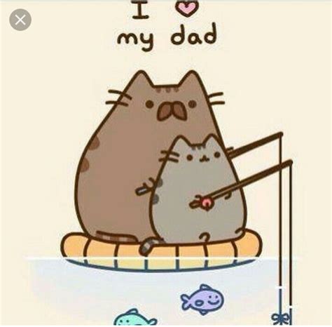 Learn how to draw this sweet drawing for mother's day step by step easy. Pusheen cat I love my dad painted rock idea | Pusheen, Kawaii