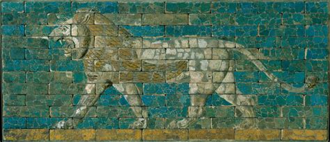 Panel With Striding Lion Babylonian Neo Babylonian The