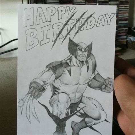 Made A Wolverine Birthday Card Birthday Cards Cards Artsy Fartsy