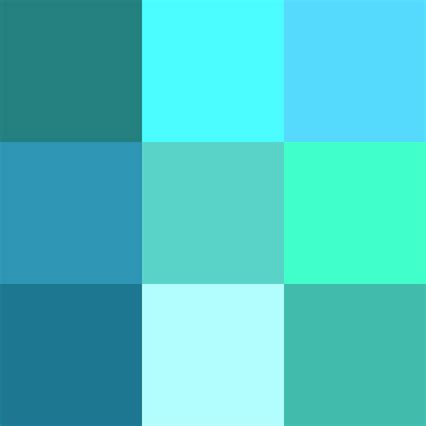 For full list of color names please see the attached poster or scroll down for individual colors. Shades of cyan - Wikipedia