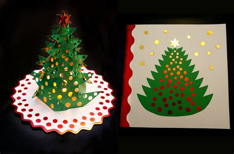 Diy Pop Up Christmas Tree Card Template Svg And Pdf Files For Instant Download