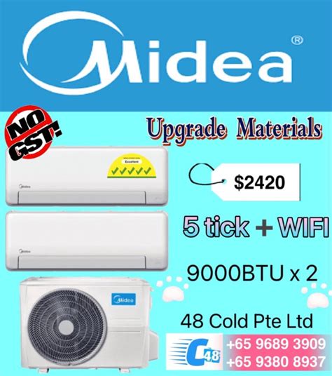 R410 5 Tick Midea Inverter New Aircon TV Home Appliances Air