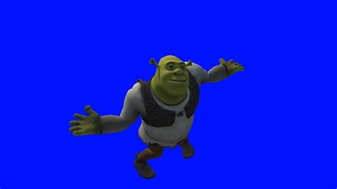 Shrek Default Dance Blue Screen Youtube Riset
