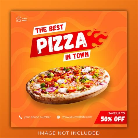 Premium Psd Pizza Menu Promotion Social Media Instagram Post Banner