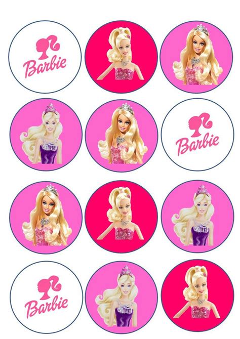 barbie cupcake toppers birthday edible icing sheet cake topper barbie the best porn website