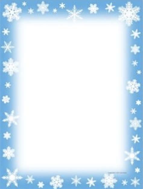 Page Borders Borders For Paper Backgrounds Snow Letters List