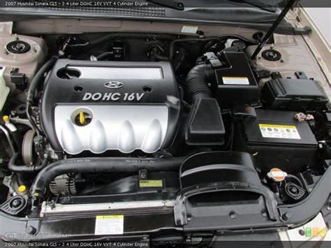 24 Liter Dohc 16v Vvt 4 Cylinder 2007 Hyundai Sonata Engine