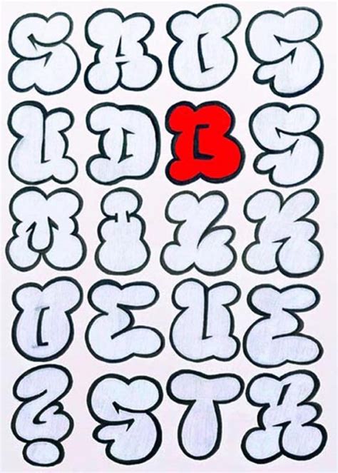 Alphabet In Bubble Letters