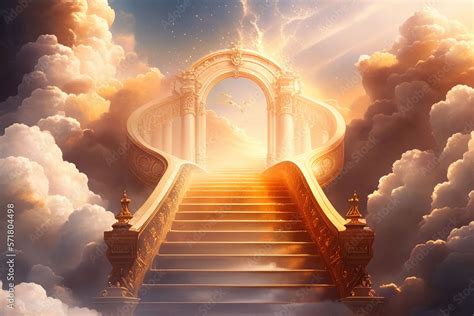 ภาพประกอบสต็อก Stairway To Heaven In Glory Gates Of Paradise Meeting