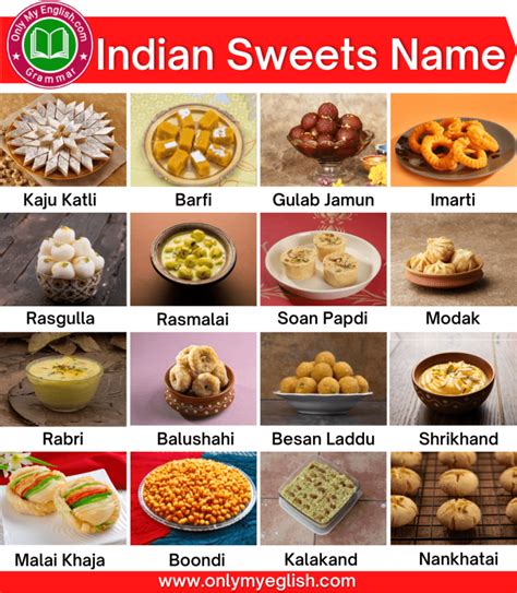 50 Indian Sweets Names In English With Pictures