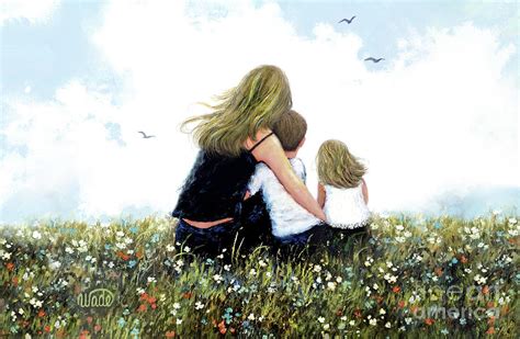 Mother Son And Daughter Meadow Painting By Vickie Wade Pixels