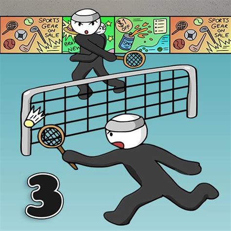 Stick Figure Badminton 3 Play Stick Figure Badminton 3 On Humoq