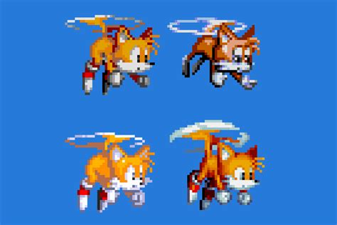 Sonic The Hedgehog 2 Mania Pixel Art Tails Sprite Game Maker Mv Images