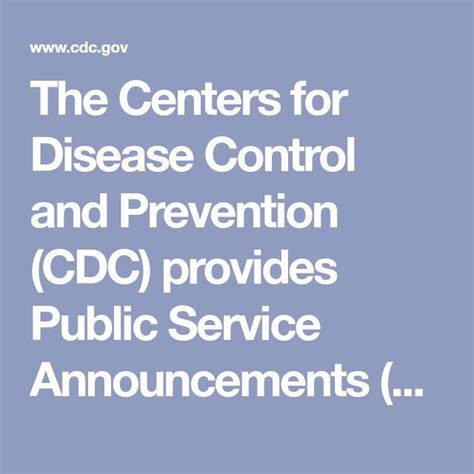 The Centers For Disease Control And Prevention Cdc Provides Public