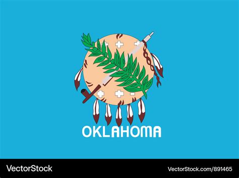 Oklahoma Flag Royalty Free Vector Image Vectorstock