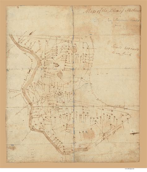 Methuen 1806 Old Map Essex County Massachusetts Cities Other Old Maps