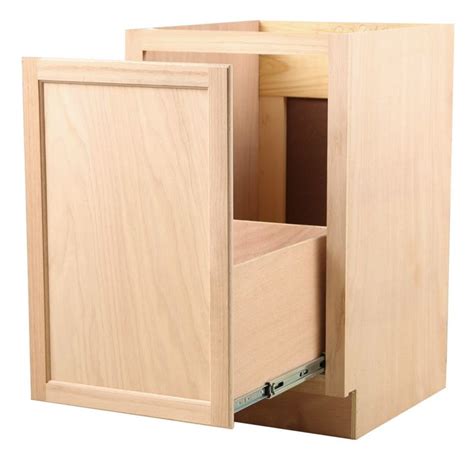 Find unfinished stock kitchen cabinets at lowe's today. Kitchen Base Cabinet w Trash Can Pull Out | Unfinished Poplar | Shaker Style | 21" | Unfinished ...