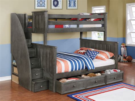 Up to three people can sleep on this bed, which provides more. Jackson Twin over Full Bunk Bed (White, Espresso, Rustic ...