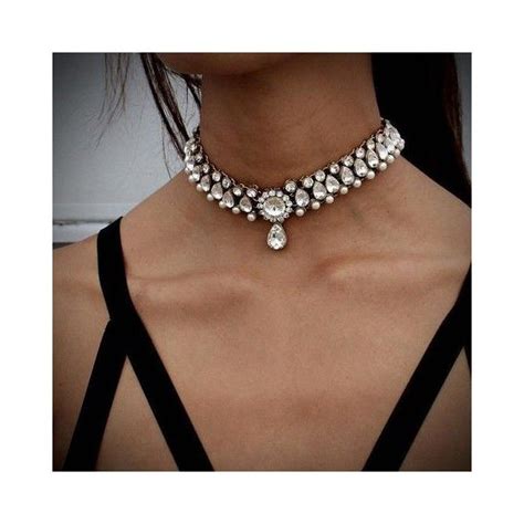 Romantic Wedding Crystal Chokers Necklaces Women Jewelry Gold Silver P Liked On Polyvore