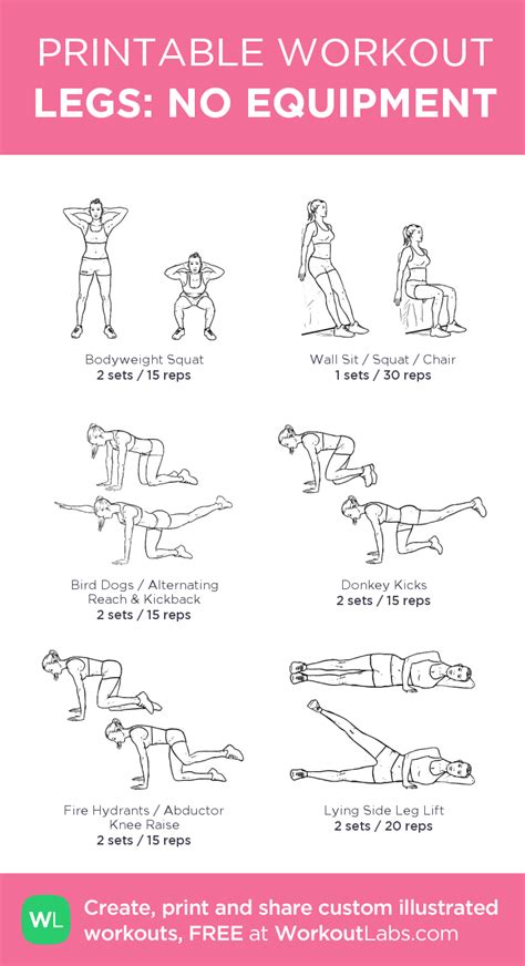 Legs No Equipment My Visual Workout Created At