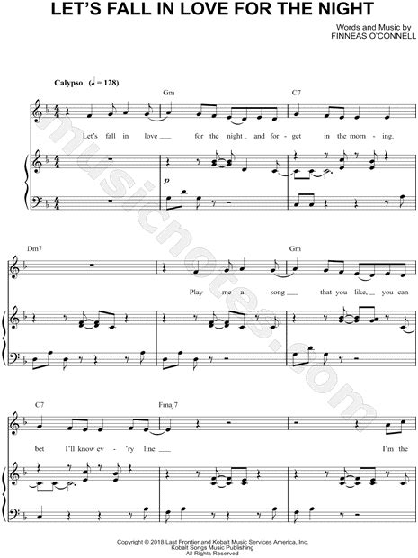 Dm play me a song that you like. FINNEAS "Let's Fall in Love for the Night" Sheet Music in ...