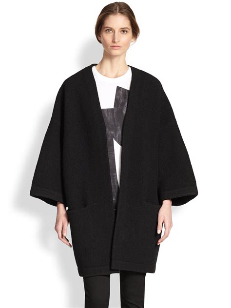 Lyst Acne Studios Oversized Wool Cocoon Coat In Black