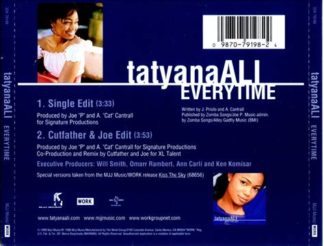 Promo Import Retail Cd Singles And Albums Tatyana Ali Everytime