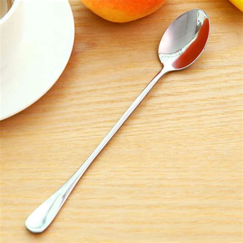 1pcs Stainless Steel Spoon Long Hnadle Ice Cream Dessert Spoon Home