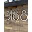 Large House Numbers 12 Tall Contemporary Font Brushed Finish 
