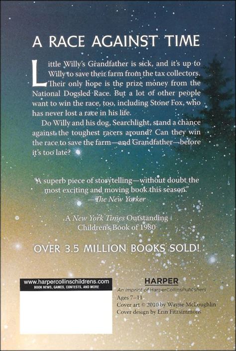 Stone Fox 30th Anniversary Edition Harpercollins 9780064401326