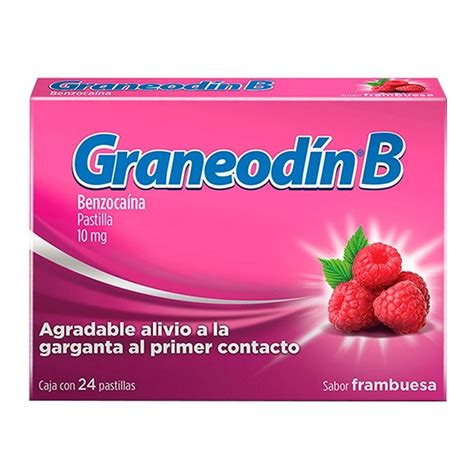 GRANEODIN B Graneodín B 10 mg 24 pastillas sabor frambuesa Walmart
