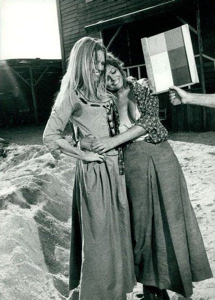 Brigitte Bardot And Claudia Cardinale Shooting Les Pétroleuses 1971