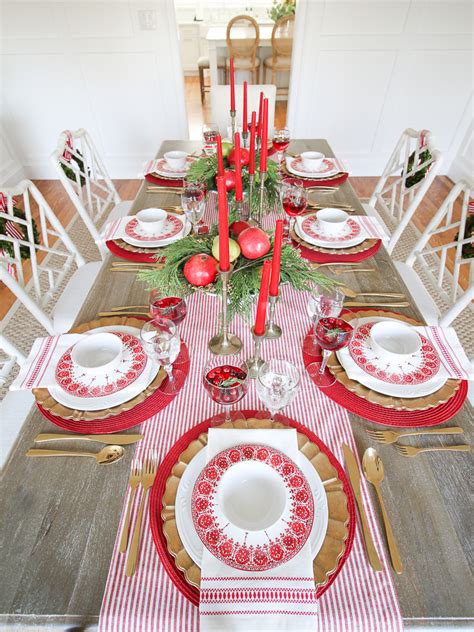 Traditional Red Christmas Tablescape